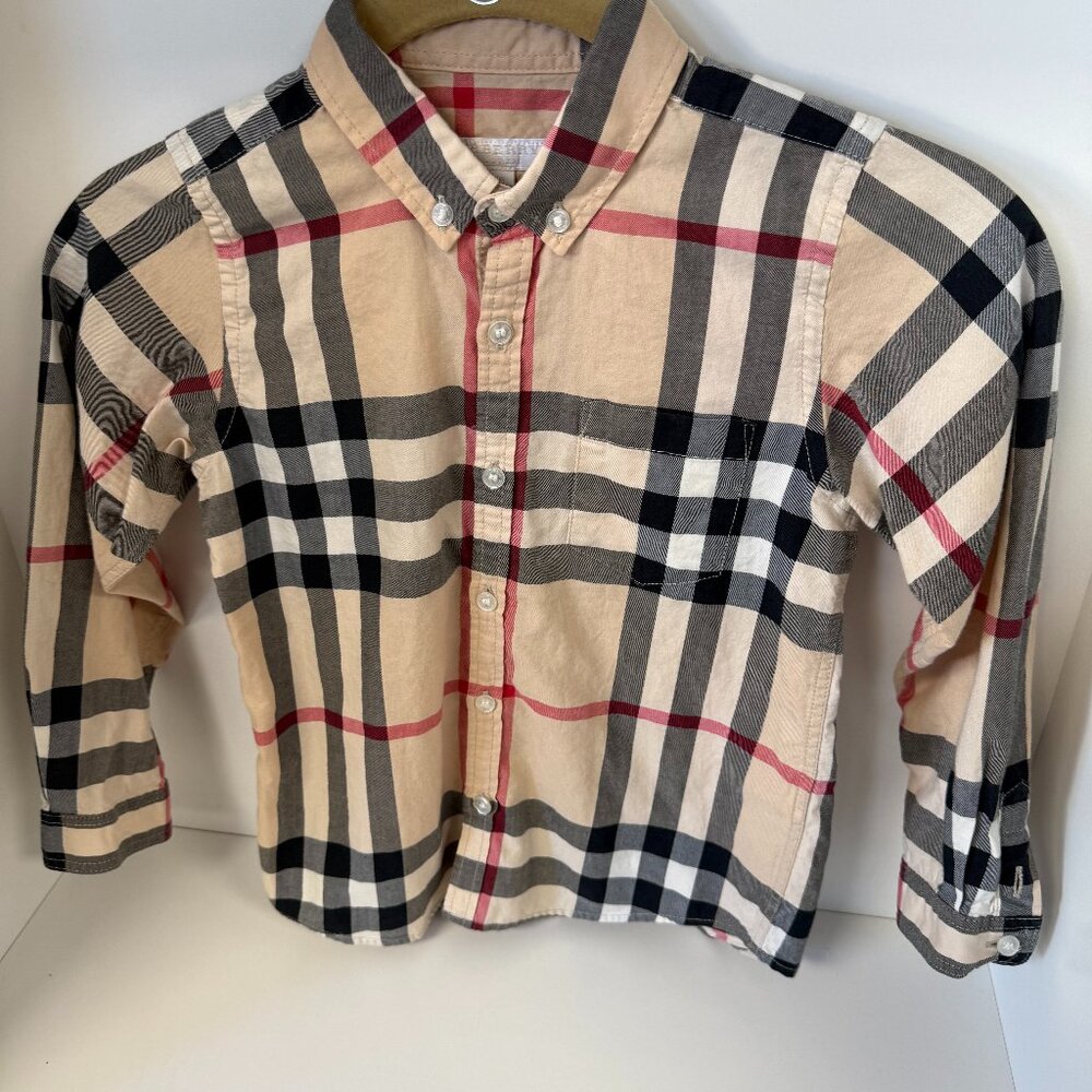 Youth Burberry Button Up Top